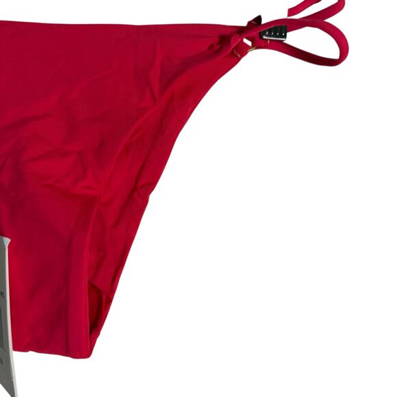 L*Space Wilder Hot Cherry Strappy Cut Out Bitsy Bikini Swimsuit Bottoms Size S - Picture 8 of 10